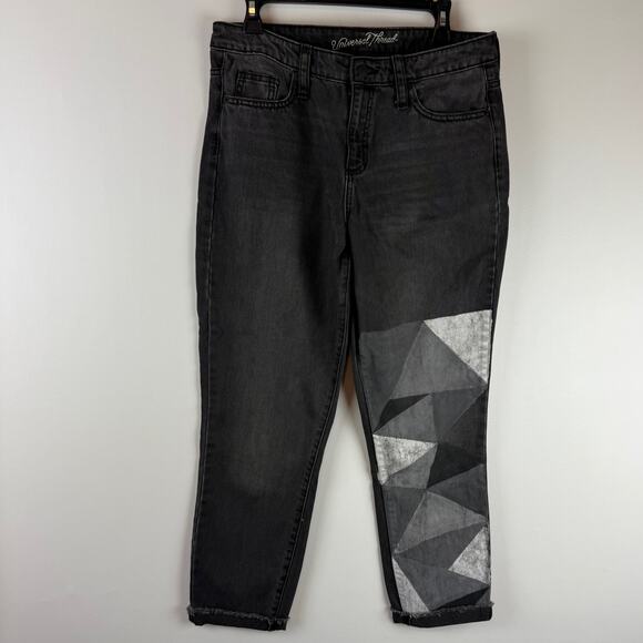 Universal Thread Womens 6/28 Jeans Black High Rise Ankle - Picture 1 of 10